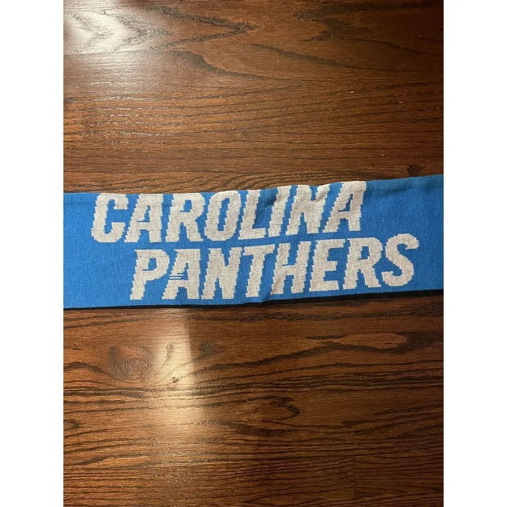 Carolina Panthers NFL‎ Scarf Double Sided Logo Forever Collectibles Black Blue